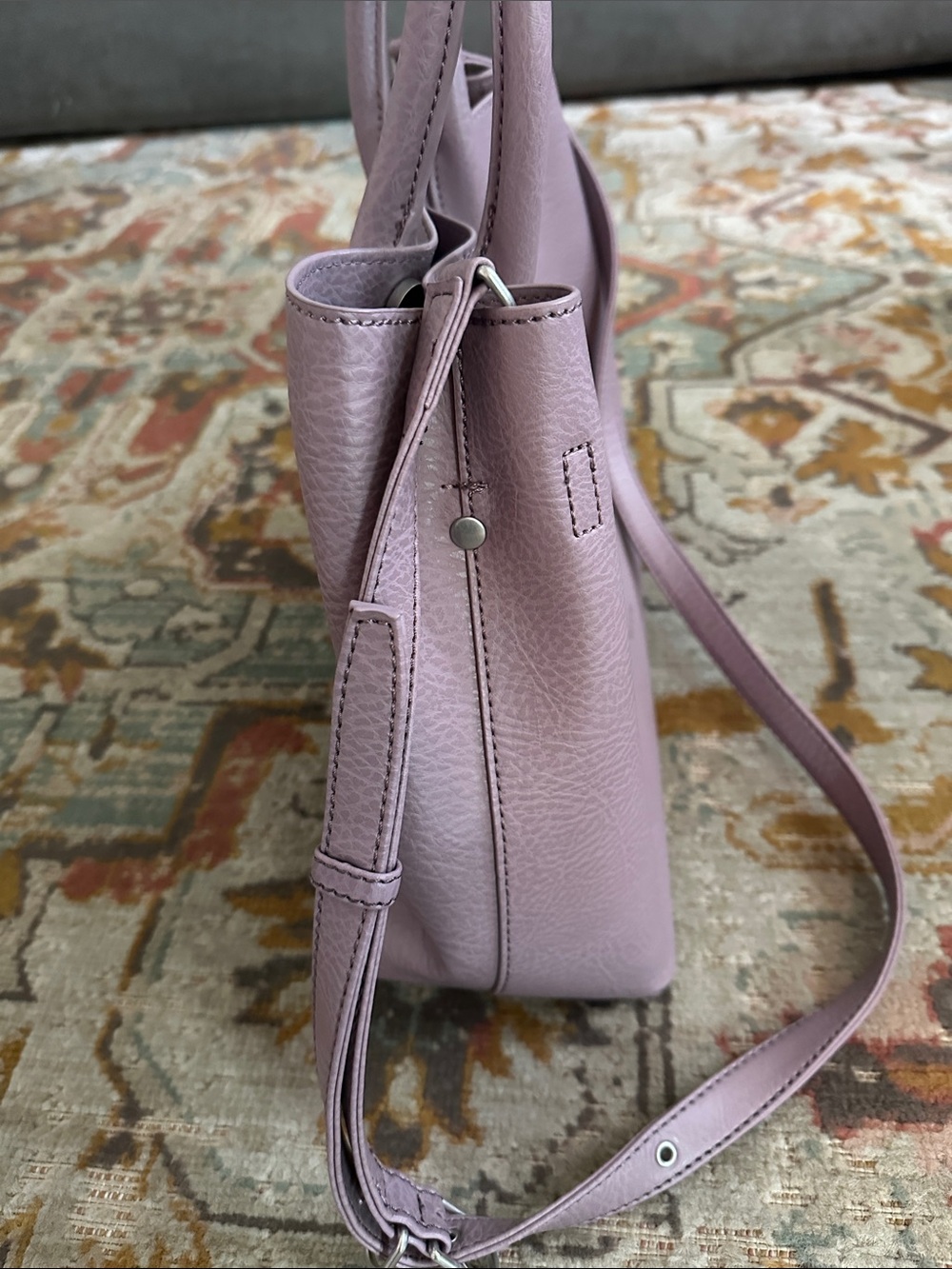 Matt & Nat Lavender Shoulder Tote with Adjustable Strap - Picture 6 of 8
